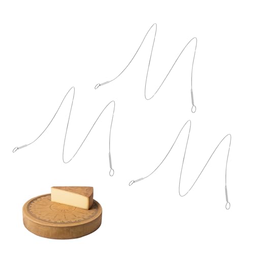 Stainless Steel Cheese Slicer Wire Long-Type (only 3 pcs 12") | 3 Cutting Replacement Wires 12"long For Soft and Hard Cheese - color: 12' wire silvery, size: 12"