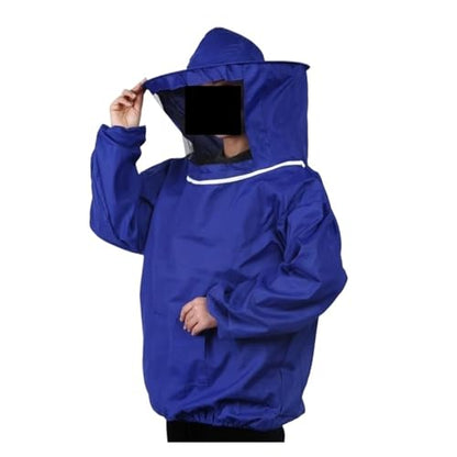 Foldable Beekeeping Suit Jacket Veil Set Double Zippered Beekeeping Protective Suit Anti-bee Beekeeper Clothing with Hat(G)