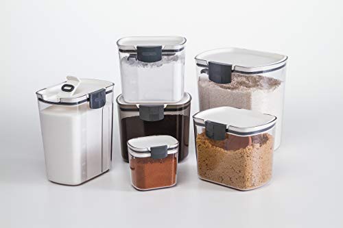 ProKeeper 1 Quart Airtight Powdered Sugar Storage Container – Grey,BPA-Free Plastic,(Pack of 12) - color: Grey, size: 1 Piece (Pack of 12)