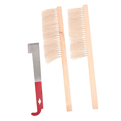 BESPORTBLE Bee Hive Brush Tool Bee Brush j Hook Scraper Beekeeping Tools Set Lightweight Portable for Beekeepers
