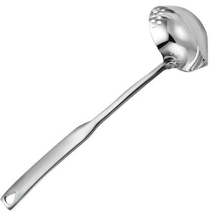 1Pcs 11.8 Inch Stainless Steel Soup Ladle, Stainless Steel Heavy Ladle with Pour Spout for Cooking/Serving Canning(Style-1) - size: Style-1