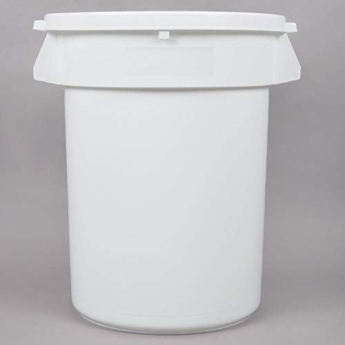 PRO&Family 32 Gallon White Ingredient Bin. Use as Storage for Dogs Food, Flour, Long Term Storage Products for Home, Restaurant, Kitchen, Industrial with White Lid