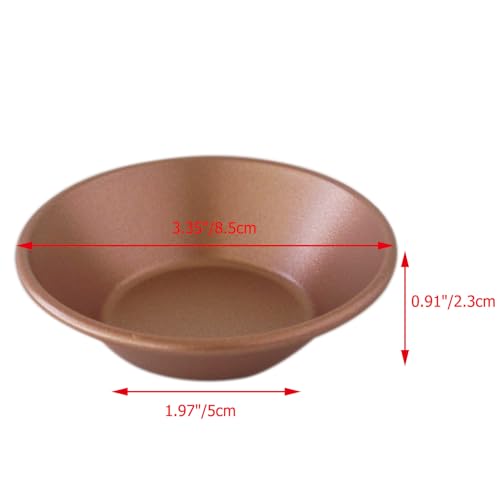 8 Pack Egg Tart Pans, Small Pie Tins, Nonstick Mini Egg Tart Mold, Reusable Quiche Baking Pans for Pies, Pastel de Nata, Cakes - 3 Inch, Gold - color: Gold