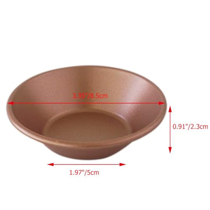 8 Pack Egg Tart Pans, Small Pie Tins, Nonstick Mini Egg Tart Mold, Reusable Quiche Baking Pans for Pies, Pastel de Nata, Cakes - 3 Inch, Gold - color: Gold