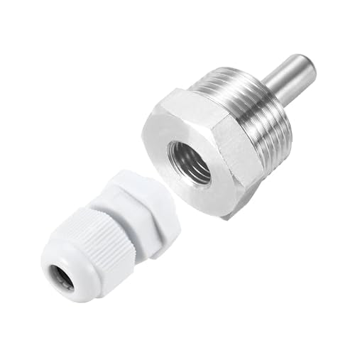uxcell 8mm Dia G3/4 Thermowell Weldless Stainless Steel 304 with Cable Gland 30mm Length for Beer Fermenter, White - color: White, size: G3/4 x 30mm