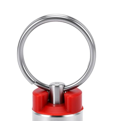 Fdit 1.5inch Three Clamp End Cap, Stainless Steel Pull Ring Pressure Relief Valve with Fermentation Pressure Control for Homebrew