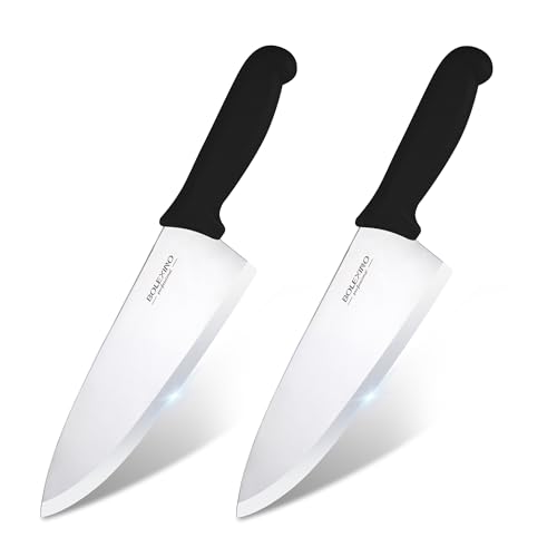 8 inch Japanese High Carbon Stainless Steel Chef Knife Set, Professional Extra Sharp Wide Cook Knife with Non-slip Ergonomic Handle, for Kitchen Home Restaurant - color: Black