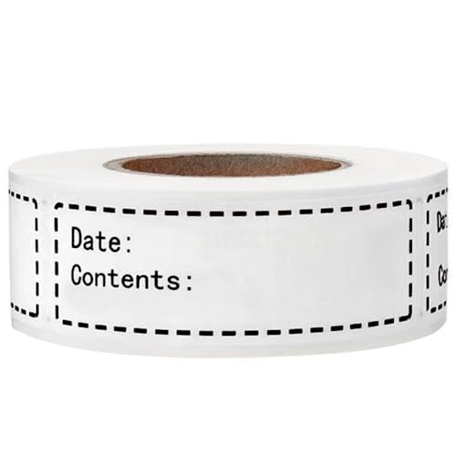 600pcs Removable Freezer Labels,1x3 Inch Food Storage Stickers Containers Date Stickers,Easy Clean and Write On Refrigerator Freezer Paper Label,No Residue,for Kitchen,Restaurants,Markets（Black）
