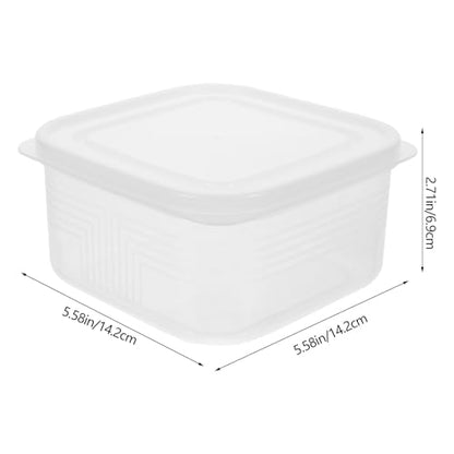 POPETPOP 800ml Cheese Preservation Box with Lid, Portable Food Sealing Container for Refrigerator and Lunch Storage, Fridge Organizer for Fruit and Meal Prep