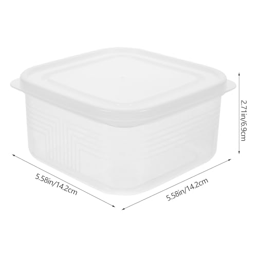 balacoo Airtight Cheese Bread Preservation Box 800ml with Lid Reusable Fruit Sealing Container Food Holder for Refrigerator Storage and Snack Keep Fresh