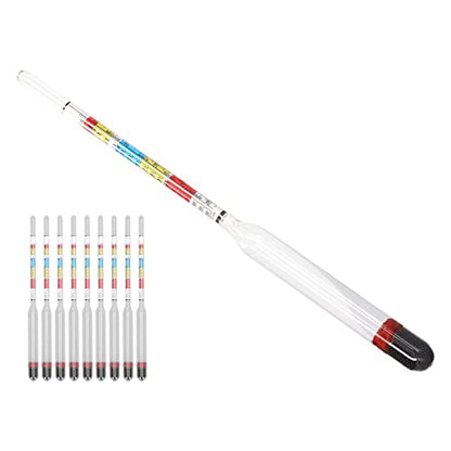 10Pcs Wine Making Meter Home, Home Wine Making Meter, Brewing Beer Hydrometer Test Jar 3 Scales Hydrometer Glass Beer