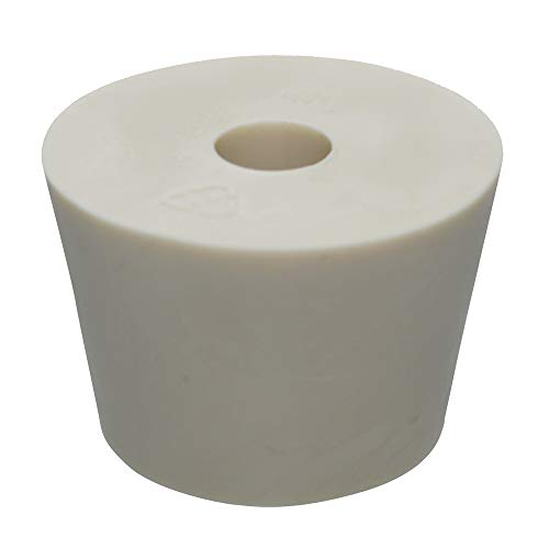 Rubber Stopper- Size 8- Drilled