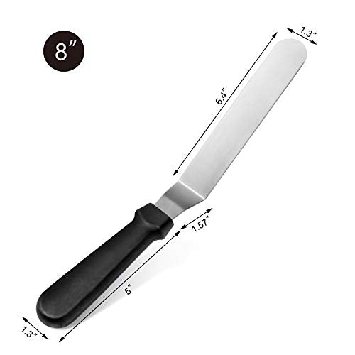 New Star Foodservice Angled Icing Spatula, 8 Inch Blade, 13 Inch Overall, Bakery-Grade Stainless Steel Offset Cake Decorating Spatula - size: 8-Inch Angled