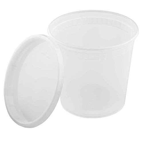 Karat [24oz - 240 ct] Clear PP Injection Molded Round Deli Containers with Lids (FP-IMDC24-PP - color: Clear, size: 24oz