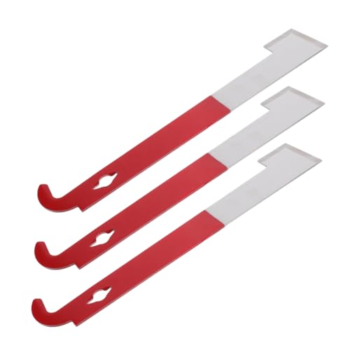 3Pcs Stainless Steel J Shaped Bee Hive Frame Lifter Scraper Tool Ergonomic Beekeeping Equipment for Efficient Hive Maintenance and Frame Lifting