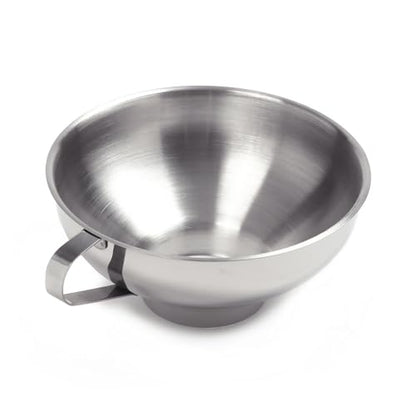 Norpro Stainless Steel Wide-Mouth Funnel w/ Handle, Silver (1 EA)