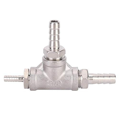 TOPINCN Beer Aerator Kit Household Stainless Steel Sealing Leakproof Beer Brewing Inline 3.2 Micron Aeration Stone for Homebrew Accessories