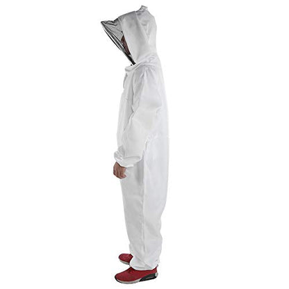 ZJchao Beekeeping Protective Full Body Suit with Veil Hood for Men and Women (XXXL)