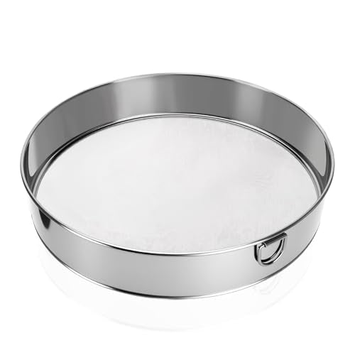 Fine Mesh Sieve Strainer, 10 Inch Stainless Steel 60 Mesh, Replacement for Winco 10" Sieves, Comfortable Handle, Baking, Food Prep and Cooking Tool for Foodservice, Restaurant and Home Use
