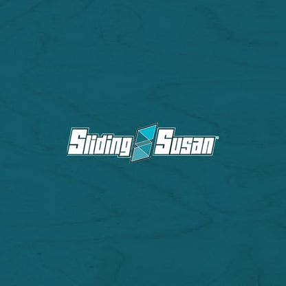 SlidingSusan Cheese Cutting Board - 11” Beech Wood with Black Stainless Steel Slicer - Charcuterie Block for Hard & Soft Cheeses, Butter, Meat – Heavy Duty Handheld Kitchen Tool
