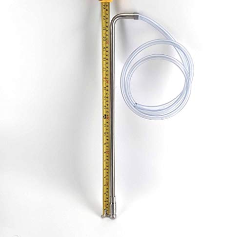 KegLand Auto Siphon Easy Jiggler Stainless Steel Racking Cane Siphon Kit with 38 inch Tubing - KL14021