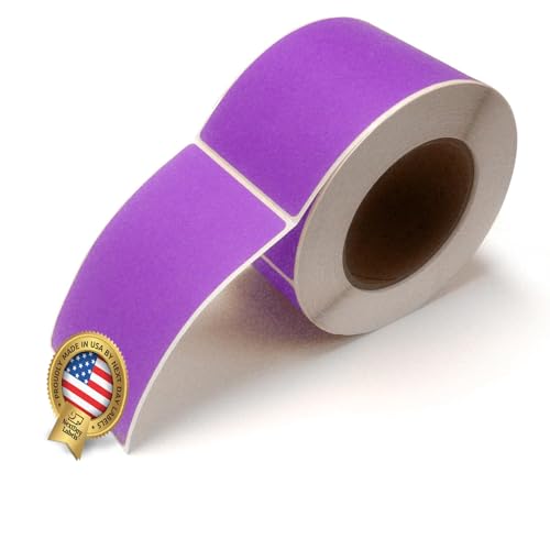 NextDayLabels 500 Rectangle Stickers (3" x 5") - Color Coding Labels Roll - Moving Labels for Boxes, Colored Inventory Stickers for Packing, Organizing, and Storage - Made in USA - Fluorescent Purple - color: Fluorescent Purple