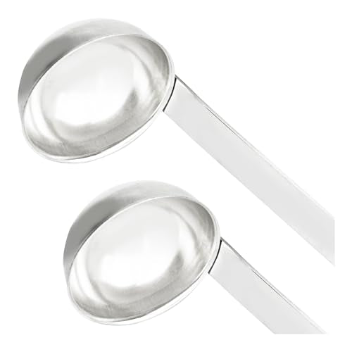 2Pcs 1oz Stainless Steel Soup Ladle, Long Handle Ladles with Pouring Rim for Cooking, Serving Soup, Sauce, Stew, Kitchen - size: 1oz