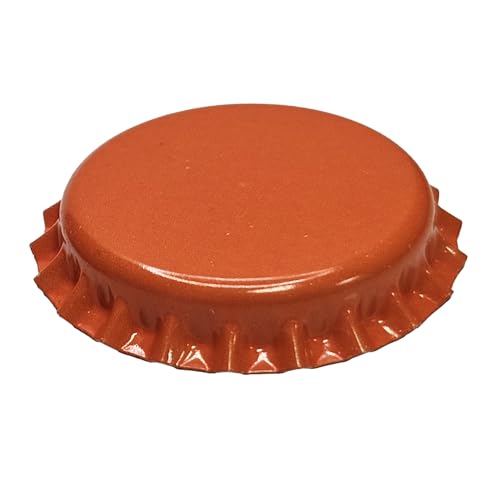 FastRack 144 Oxygen Absorbing Beer Bottle Caps | 26mm Pry-Off Orange Standard Homebrew Bottle Tops for Glass Bottles | PVC-Free Crown Caps for Beer Bottling