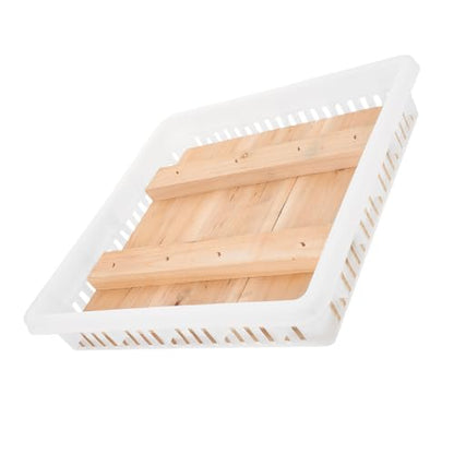 Cheese Press Mold for Cheese Making and Tofu with Wood and Plastic Materials, Versatile Usage, Beginner Friendly, Compact Design for Household and Small Kitchens