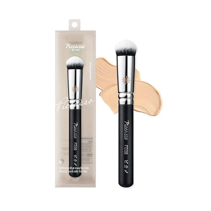 Korean FB22 Foundation Spatula – Professional Stainless Steel Makeup Tool for Thin, Seamless Foundation & Cream Blending (Dome) - color: Dome