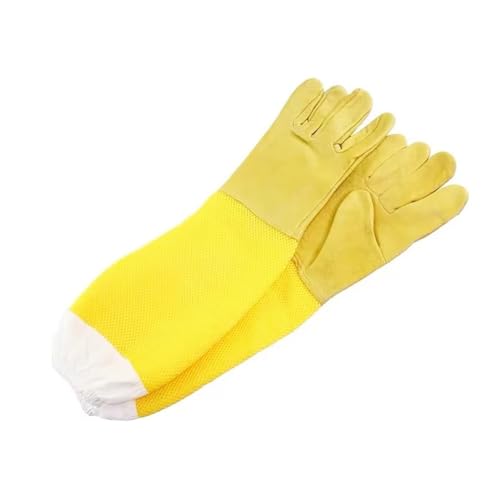 1 Pair Beekeeping Gloves Sheepskin Breathable Long Sleeves Protective Apiculture Equipment