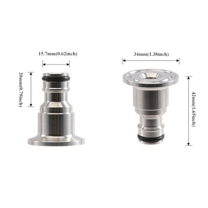34mm TC to Garden Connector - Stainless Steel 304 Tri Clamp Garden Adapter for Homebrew Brewery Conical Fermenter Parts