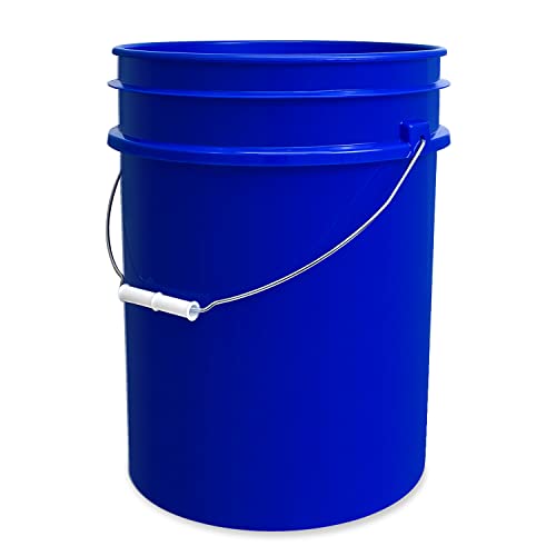 ePackageSupply 5 Gallon Bucket - Food Grade Bucket, Metal Handle Grip, BPA-Free, Heavy-Duty 90 Mil HDPE Plastic Pail, Stackable Utility Container, Made in USA, Lid Not Included, Blue, 12 Packs - color: Blue, size: 12 Packs