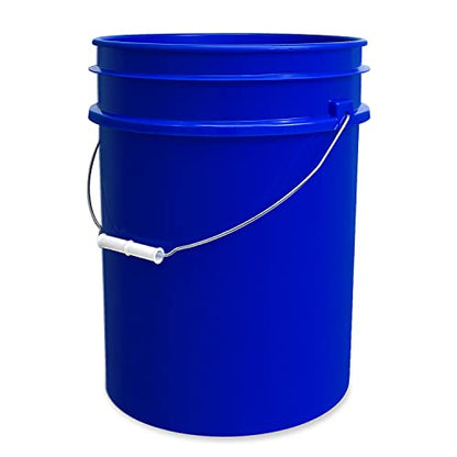 ePackageSupply 5 Gallon Bucket - Food Grade Bucket, Metal Handle Grip, BPA-Free, Heavy-Duty 90 Mil HDPE Plastic Pail, Stackable Utility Container, Made in USA, Lid Not Included, Blue, 12 Packs - color: Blue, size: 12 Packs