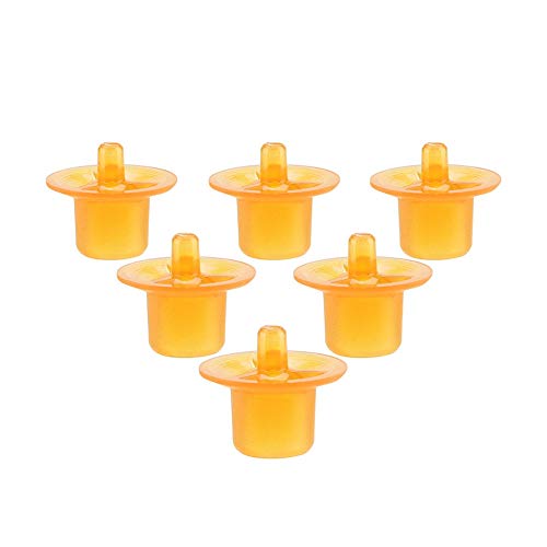 BRRNOO Beekeeping Supplies, 50 Pack Plastic Queen Grafting Cells for Beekeepers Reusable Hive Management Tools for Apiculture, 0.74 x 0.63 Inches, Orange