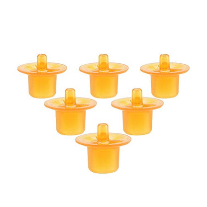 BRRNOO Beekeeping Supplies, 50 Pack Plastic Queen Grafting Cells for Beekeepers Reusable Hive Management Tools for Apiculture, 0.74 x 0.63 Inches, Orange