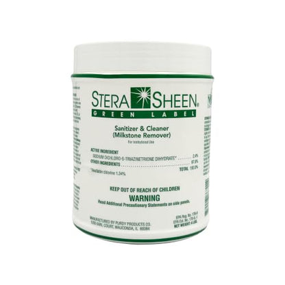 Stera Sheen 4lb Green Label Ice Machine & Ice Maker Cleaner + Sanitizer - Milkstone Remover & Descaler for Scotsman, Soft Serve Equipment, Food-Contact Surface - Restaurant-Grade (1 Pack) - size: 4 LB. Jar (Pack of 1)