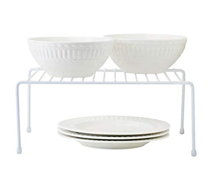 Greenbrier Kitchen Cabinet Shelf Storage Organizer Rack, Set of 2 - White, Steel Wire Rack, Space Efficient, Easy to Clean, 10'L x 6'H x 7'D