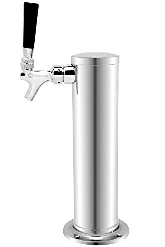 Kegco KC D4743T-Ss Polished Single Faucet Draft Beer Tower, 3" Column, Stainless Steel - size: 1 Faucet