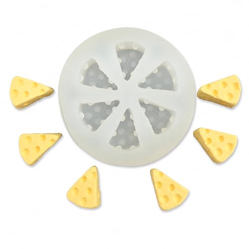 AWEJRIXX Silicone Mold for DIY Baking and Craft Projects, Flexible Reusable Mold for Chocolate, Candy, Fondant, Resin, Clay, Soap, Cake Decoration and Handmade Small Shapes (Mini Cheese Pieces) - color: Mini Cheese Pieces