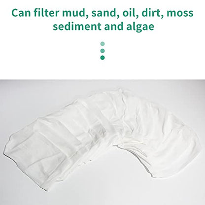 Pool Vacuum Cleaner Micro Filter Bag Compatible with Water Tech Catfish Max CG Aqua Broom & Other Nground or Above Ground Handheld Pool Blasters, 15 Pack, White