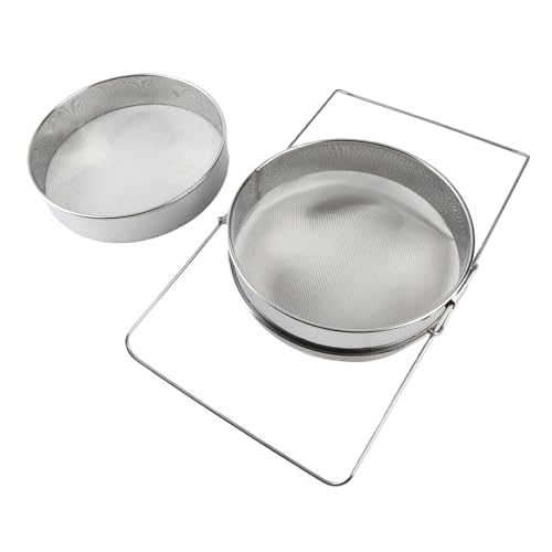 Jeffergarden 304 Stainless Steel Honey Filter Double Sieve Strainer 18 Mesh & 25 Mesh Fine with Telescopic Boom for Beekeeping Tools Apiary Equipment