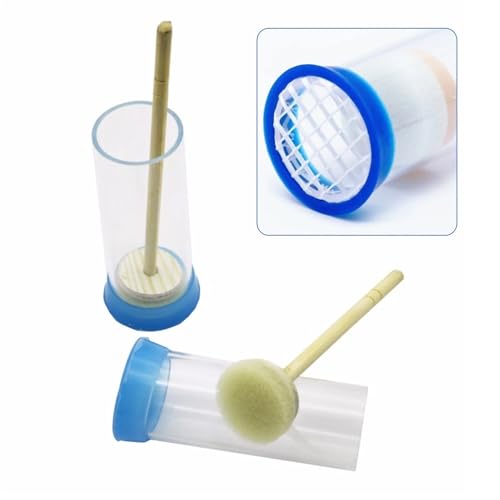 8Pc Queen Bee Marking Bottle Plastic Mark Cage One Hand Hold Catcher with Soft Plunger Plush Beekeeping Supplies | Yellow - color: Yellow