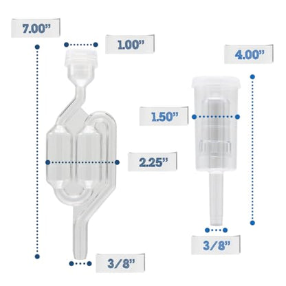 Fermentaholics Airlock 4 Pack – Brewing & Fermentation Airlocks – Use with Drilled Rubber Stopper, Grommeted Lid – Make Beer, Wine, Sauerkraut, Pickles, More (Mixed Airlock)