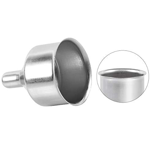 Mini Funnels, Silver Stainless Steel Funnels for Oil Bottle, 2 Pcs | for Drinking Liquor Flask, Essential Oil Bottle, Spice Powder, Amber Bottles Homemade Make-Up Fillers