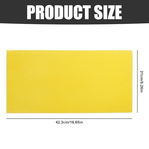 Saihisday 10Pcs Beehive Foundation 8-1/2-Inch Wax Coated Foundation Sheet Deep Bee Hive Beeswax Waxed Foundations Bee Waxed Sheets for Bee Frame