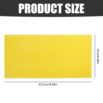 Saihisday 10Pcs Beehive Foundation 8-1/2-Inch Wax Coated Foundation Sheet Deep Bee Hive Beeswax Waxed Foundations Bee Waxed Sheets for Bee Frame