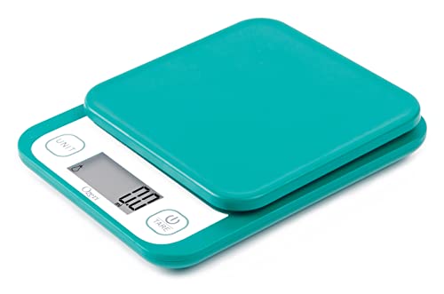 Ozeri Garden and Kitchen Scale II, with 0.1 g (0.005 oz) 420® Variable Graduation Technology® - color: Teal