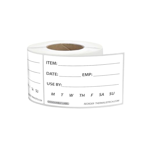 Dissolvable Food Labels, 2x3, Perfect for Commercial Kitchen, Restaurant, Catering Use, 250 Count