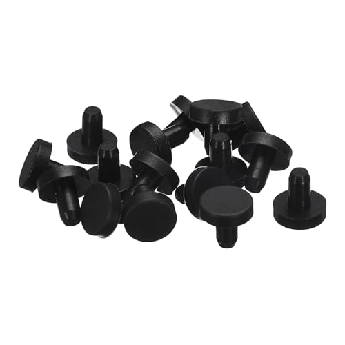 uxcell 32 Pieces Black Rubber Stopper, 4mm Plug Holes for 3.5-3.8mm/0.14-0.15" Hole - size: 3.5-3.8 mm